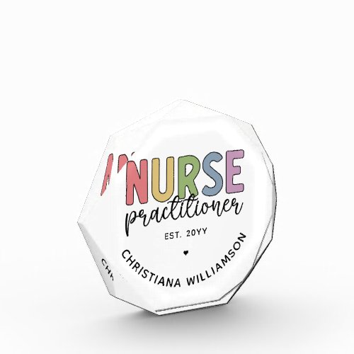 Custom Nurse Practitioner NP Nurse Graduation Photo Block