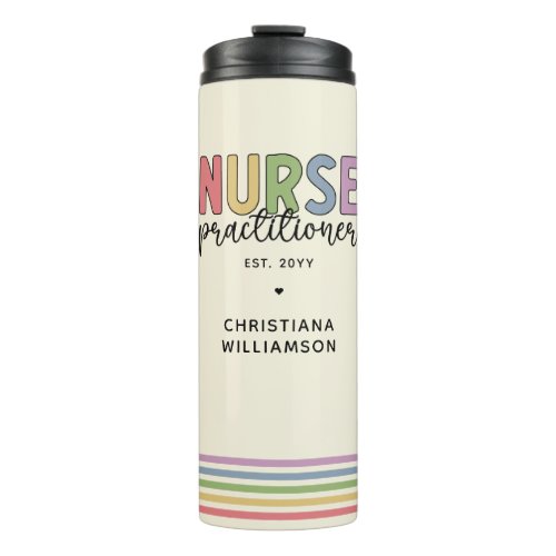 Custom Nurse Practitioner NP Nurse Graduation Thermal Tumbler