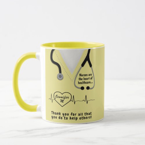 Custom Nurse Thank You Add Name Mug