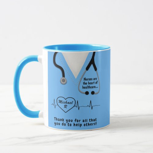 Custom Nurse Thank You Add Name Mug