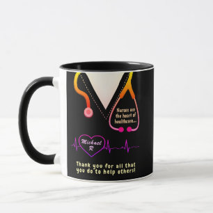 Custom Nurse Thank You Rainbow Mug