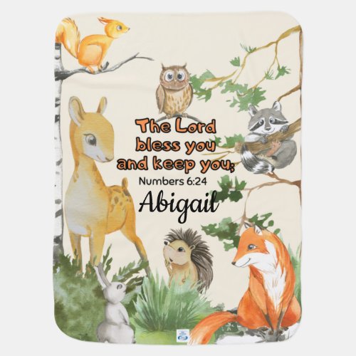 Custom Nursery Blessing Bible Verse Blanket