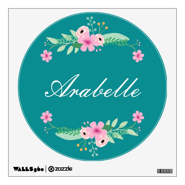 Custom Nursery / Children Floral Wall Decal (Front)