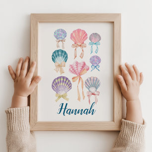 Custom Nursery Seashell Coquette Print
