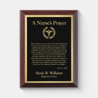 Custom Nurses Prayer Frame Nursing School Graduate