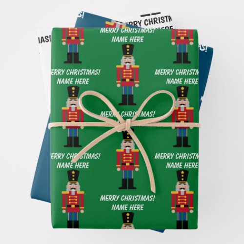 Custom Nutcracker Christmas wrapping paper sheets