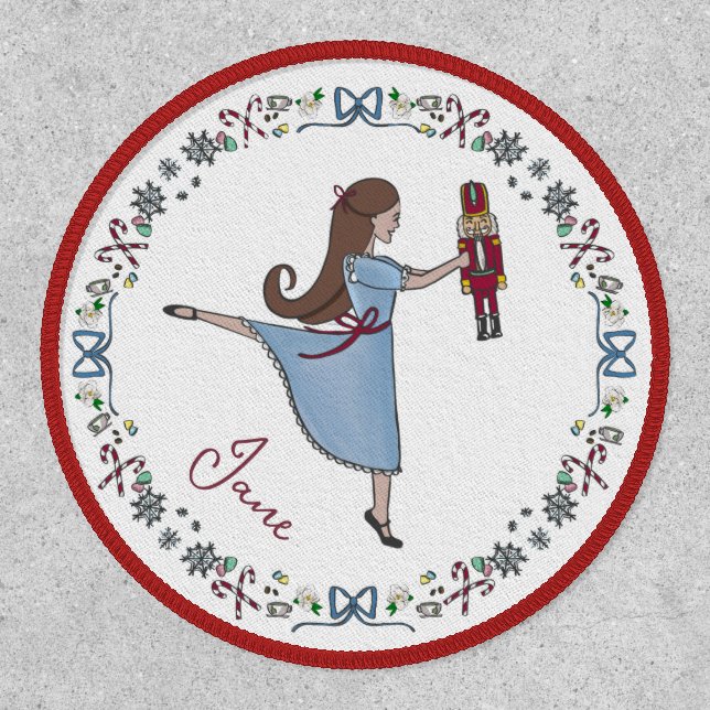 Custom Nutcracker Clara Christmas Ballet Bag Patch (Front)