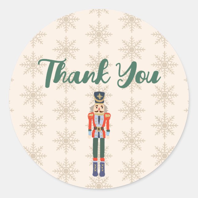 Custom Nutcracker Name Illustration  Classic Round Sticker (Front)