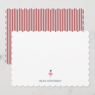 Custom Nutcracker Painting Christmas Stationary Thank You Card