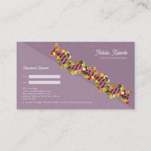 Custom Nutritionist Dietitian Wellness Appointment Business Card