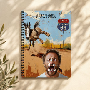 Custom Oatman Arizona Route 66 Travel Memories Notebook