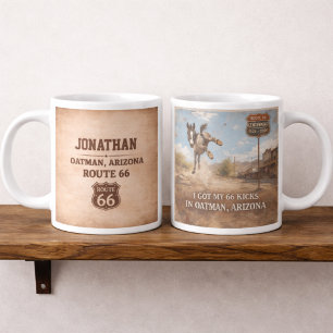 Custom Oatman Donkey Route 66 Centennial Gift Giant Coffee Mug