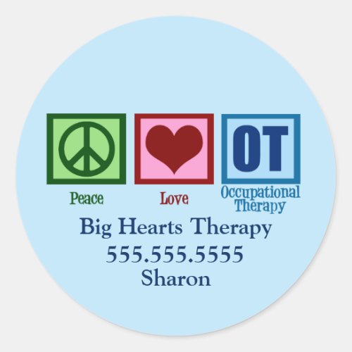 Custom Occupational Therapist Classic Round Sticker