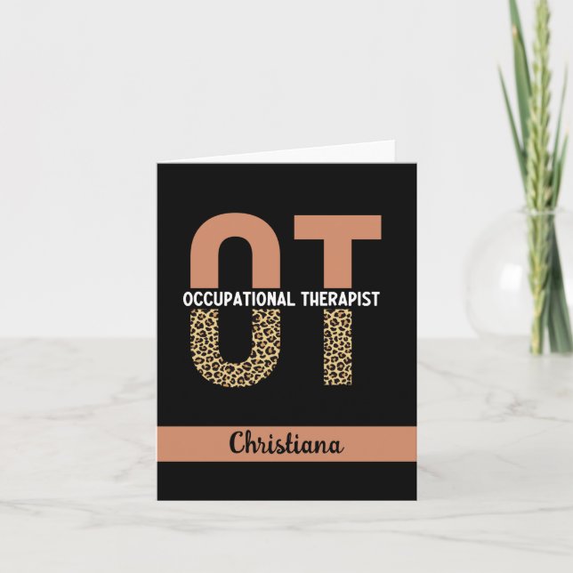 Custom Occupational Therapist OT Appreciation Gift Card (Front)