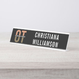 Custom Occupational Therapist OT Appreciation Gift Desk Name Plate