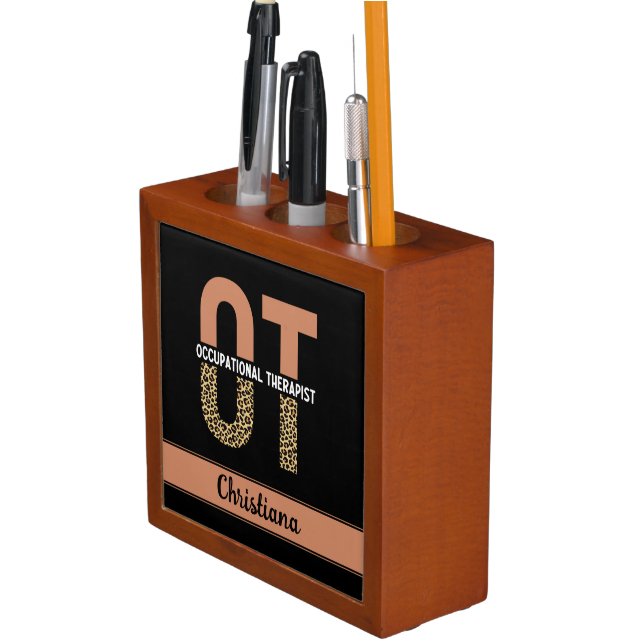 Custom Occupational Therapist OT Appreciation Gift Desk Organizer (In Situ)