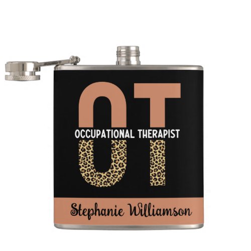Custom Occupational Therapist OT Appreciation Gift Flask
