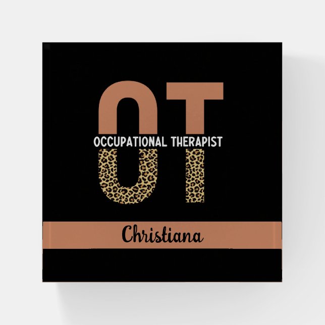 Custom Occupational Therapist OT Appreciation Gift Paperweight (Front)