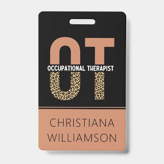 Custom Occupational Therapist OT  Badge (Front)