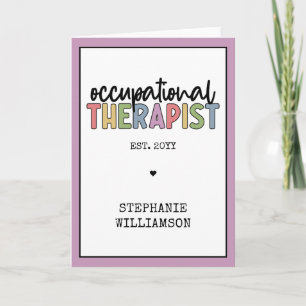 Custom Occupational Therapist OT Card