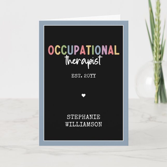 Custom Occupational Therapist OT Gifts Card (Front)