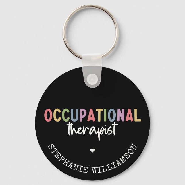 Custom Occupational Therapist OT Gifts Keychain (Front)