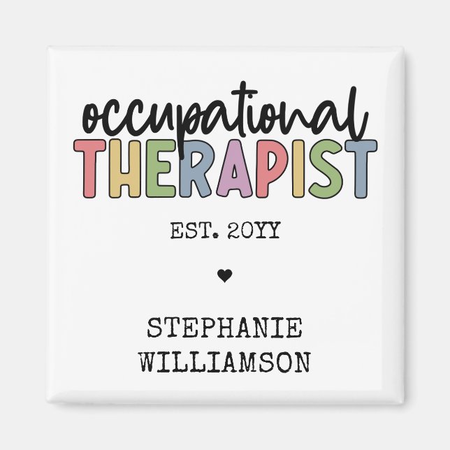 Custom Occupational Therapist OT Gifts Magnet (Front)