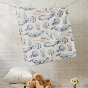 Custom Ocean Baby Blanket
