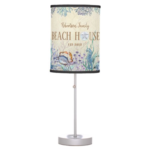 Custom Ocean Beach House Coastal  Table Lamp