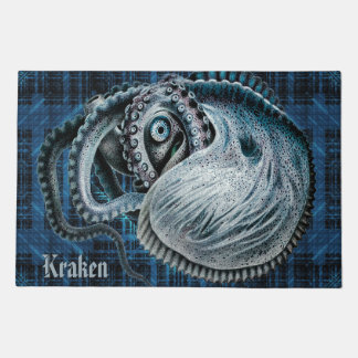 Custom Octopus Squid Nautilus Argonaut Name Doormat