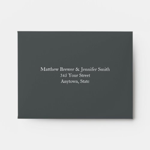 Custom Off Black Envelope w Pre_Printed Address