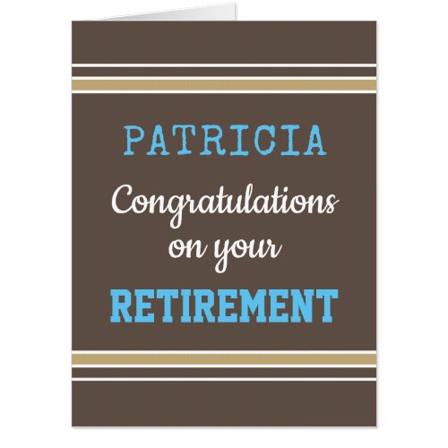 Custom Office Congrats Huge retirement card