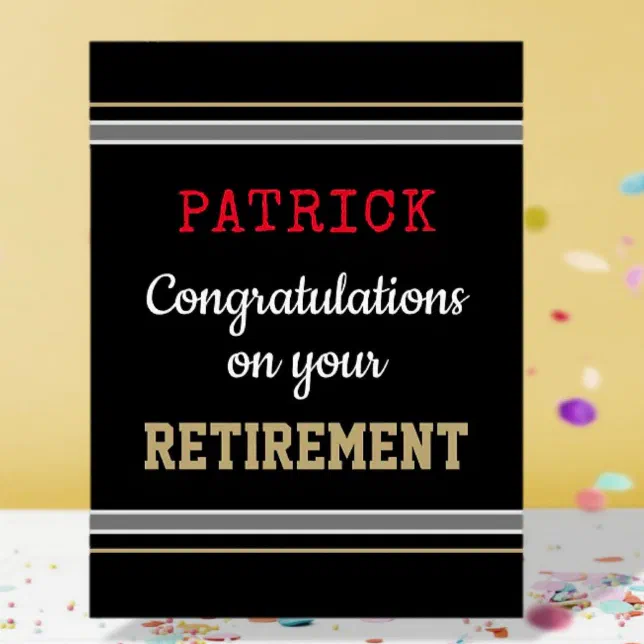 Custom Office Congrats! Huge retirement card | Zazzle