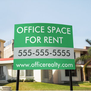 Custom Office Rent Commercial Real Estate Sign