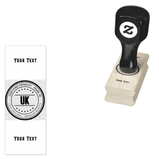 Custom Office School College Vertical Stationery Rubber Stamp (Stamped)