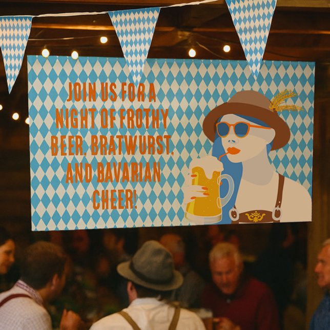 Custom Oktoberfest Banner – Festive Bavarian Lady  (Creator Uploaded)