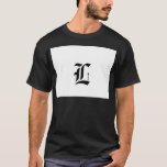 Custom Old English Font Letter (e.g. L For Letter) T-shirt at Zazzle