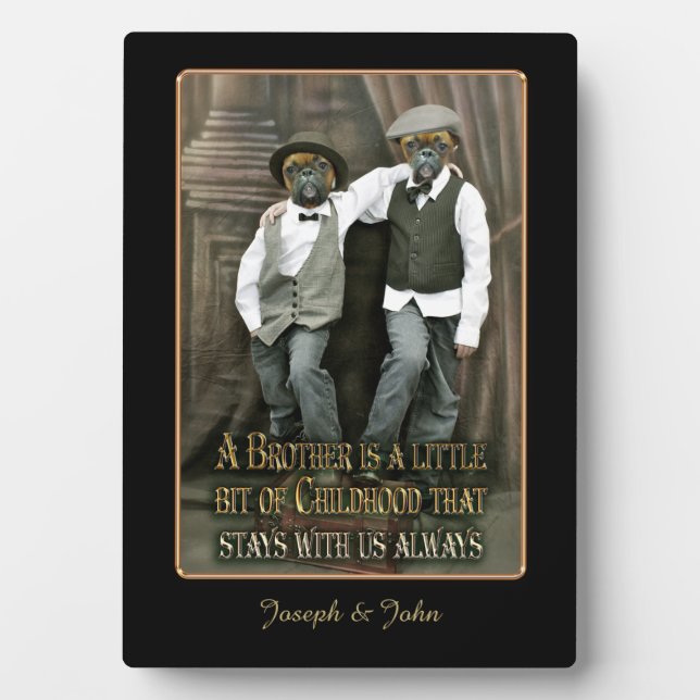 Custom Old Time Photos Brother Vintage Template Plaque (Front)