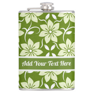 Custom Olive Blossom Repeat Flask
