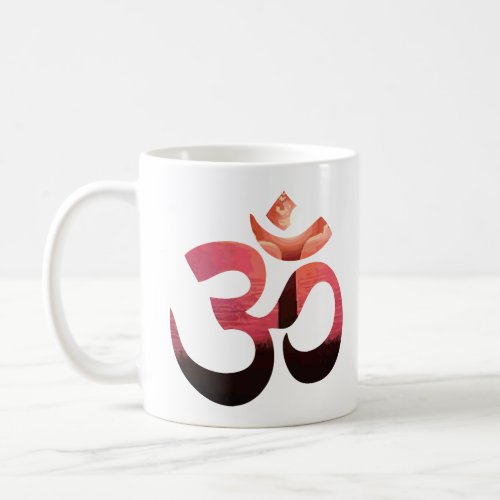 Custom Om Mantra Symbol Gold Sun Meditation Yoga Coffee Mug