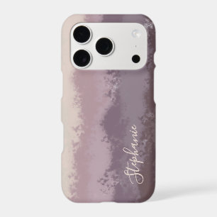 Custom Ombre Gradient Pastel Blush Purple Stripes iPhone 17 Pro Case