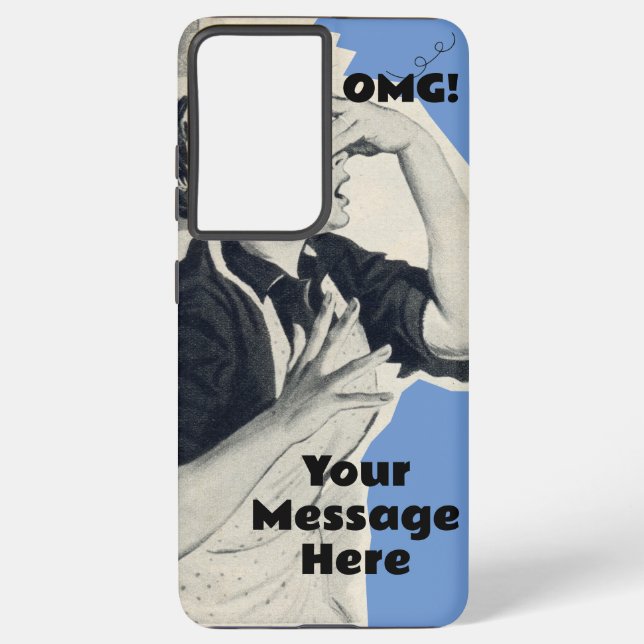 Custom OMG message antique 50s Phone Case (Back)