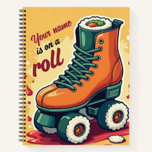 Custom “On a Roll” Sushi Design Notebook