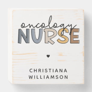 Custom Oncology Nurse Oncology RN Gifts Wooden Box Sign
