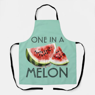 Custom ONE IN A MELON Summer Vibes Party Birthday Apron