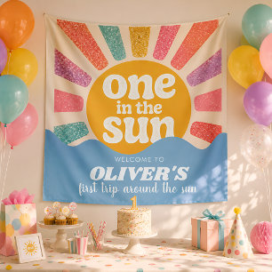 Custom One in the Sun Birthday Tapestry with Name