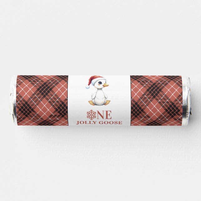 Custom One Jolly Goose December First Birthday Breath Savers® Mints (Front)