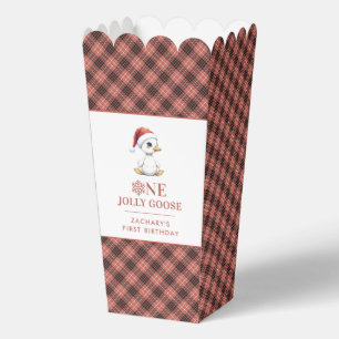 Custom One Jolly Goose December First Birthday Favor Boxes