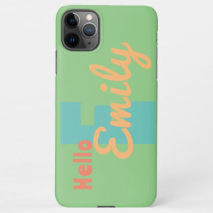 Custom onogram Phone Case – Mint, blue & Peach 