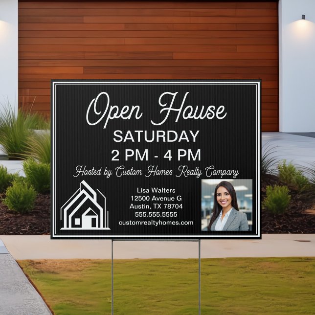Custom Open House Real Estate Agent Photo Yard Sign (Creator Uploaded)